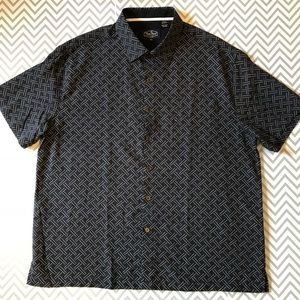 Nat Nast Shirt Silk Cotton Geometrical Print XL